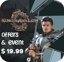 آفر 20 دلاری king of avalon