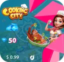 خرید  جم  1 دلاری  بازی cooking city