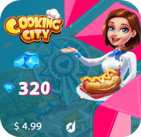 خرید  جم 5دلاری  بازی cooking city