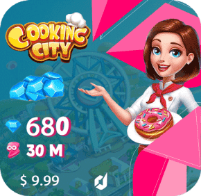 خرید  جم  10 دلاری  بازی cooking city