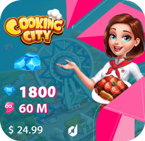 خرید  جم  25 دلاری  بازی cooking city