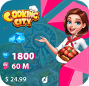 خرید  جم  25 دلاری  بازی cooking city