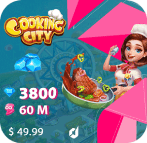خرید  جم  50 دلاری  بازی cooking city