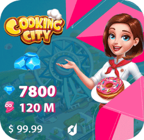 خرید  جم  100 دلاری  بازی cooking city