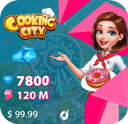 خرید  جم  100 دلاری  بازی cooking city
