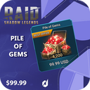 خرید جم 100 دلاری بازی Raid Shadow Legends