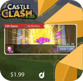 جم و پک بازی castle clash