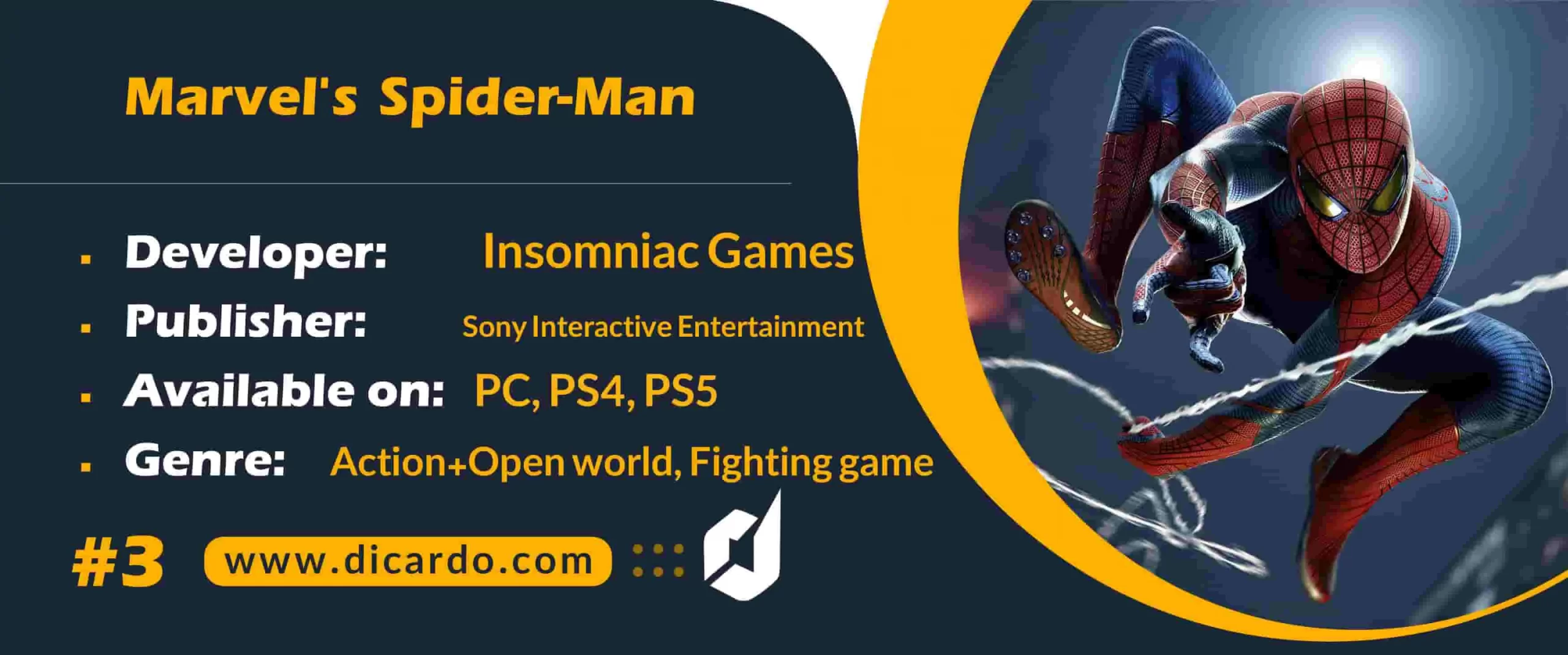 #3 مارولز اسپایدرمن Marvel’s Spider-Man از بهترین بازیهای اکشن برای هواداران مرد عنکبوتی