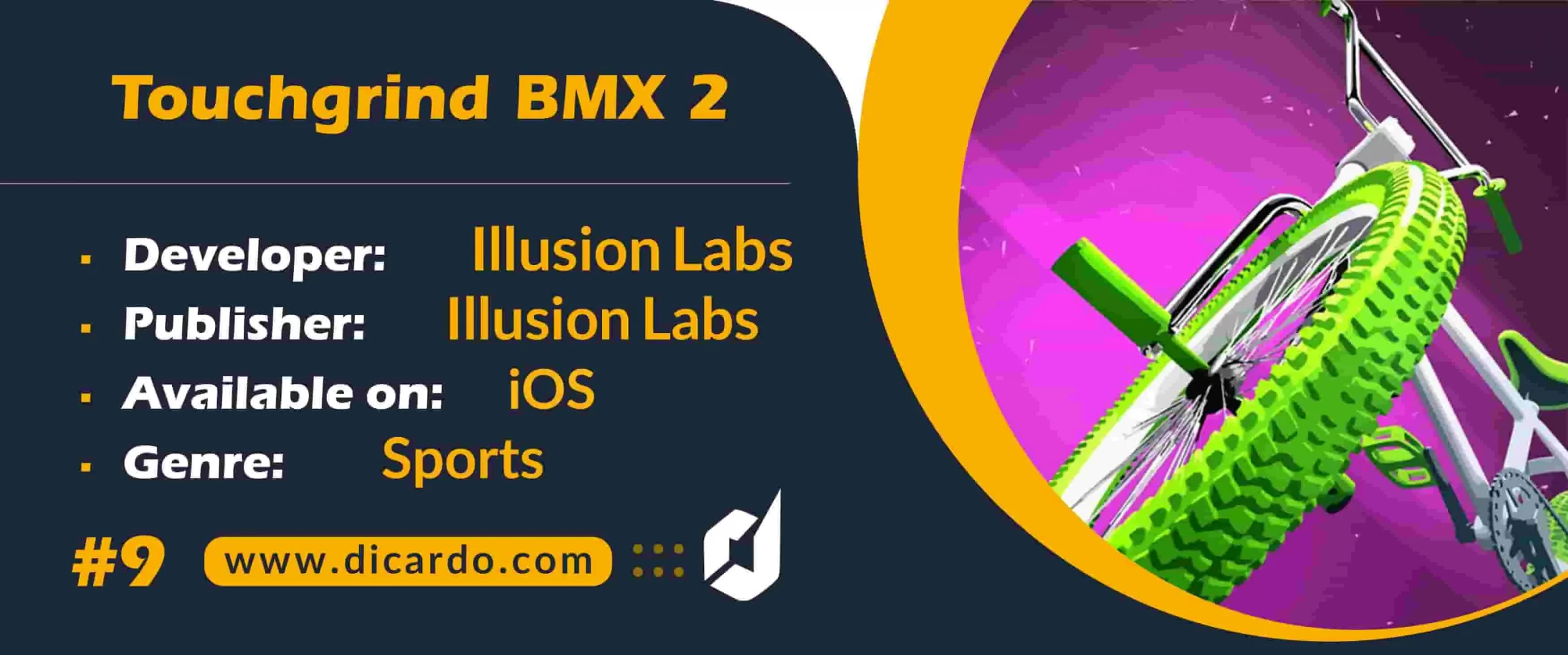 #9 تاچ گرند بی ام ایکس 2 Touchgrind BMX 2 از پیچیده ترین بازیهای ورزشی موبایل
