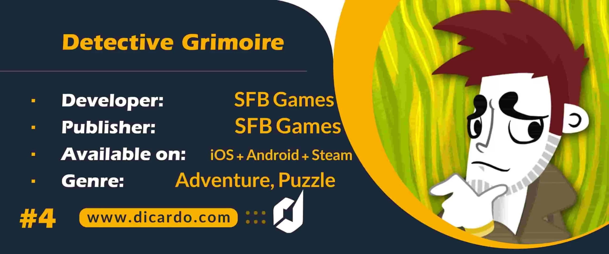 #4 کارآگاه گریمور Detective Grimoire از برترین بازیهای پیسی برای آیفون و آیپد