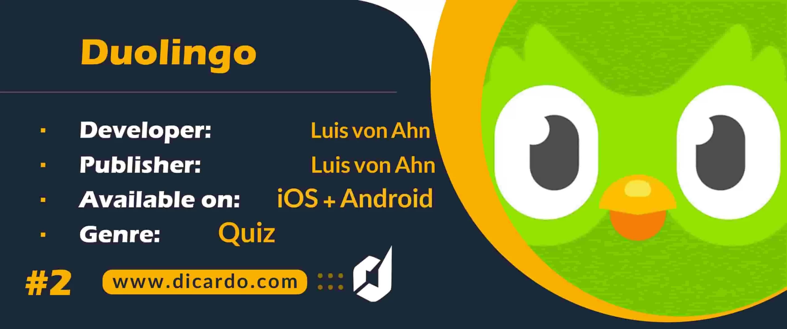 #2 دولینگو Duolingo رتبه دوم از بهترین بازیهای افزایش هوش