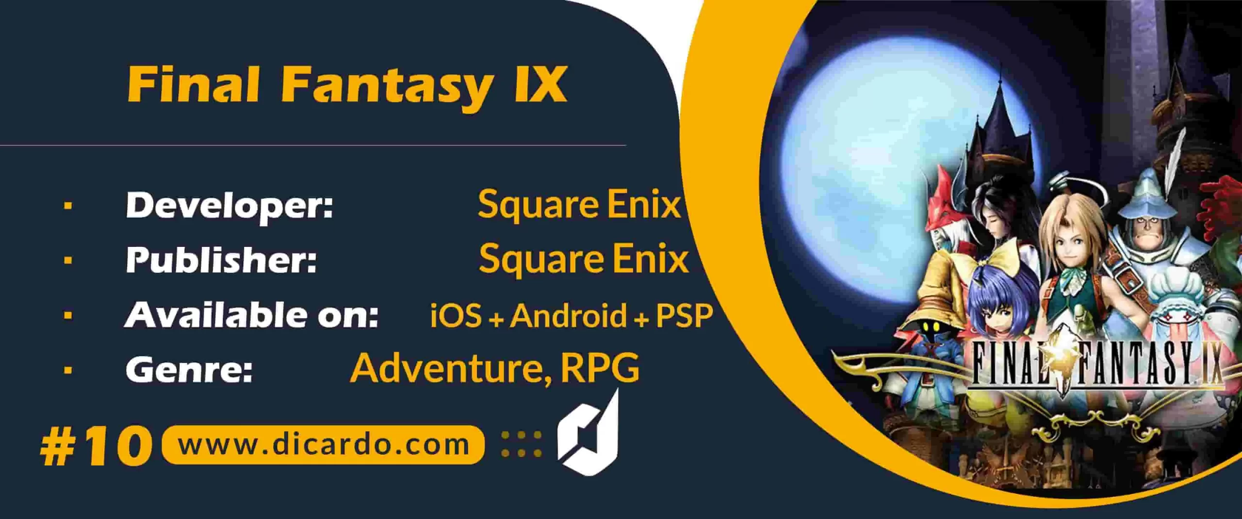#10 فاینال فانتزی 9 Final Fantasy IX آخرین مورد از لیست بهترین بازیهای فاینال فانتزی