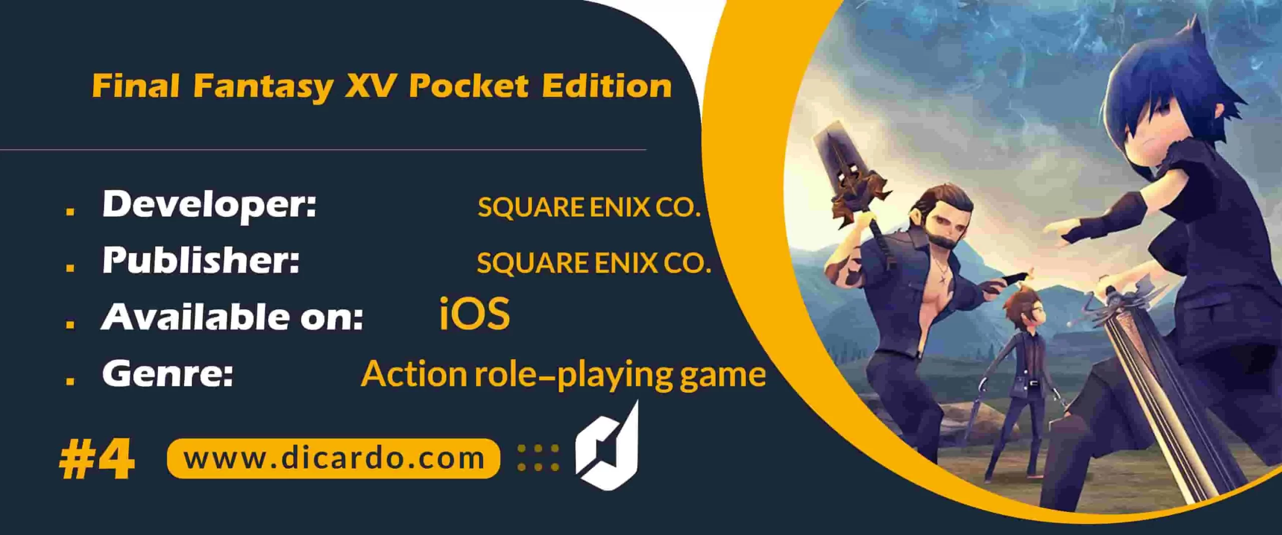 #4 فاینال فانتزی 15 پوکت ادیشن Final Fantasy XV Pocket Edition