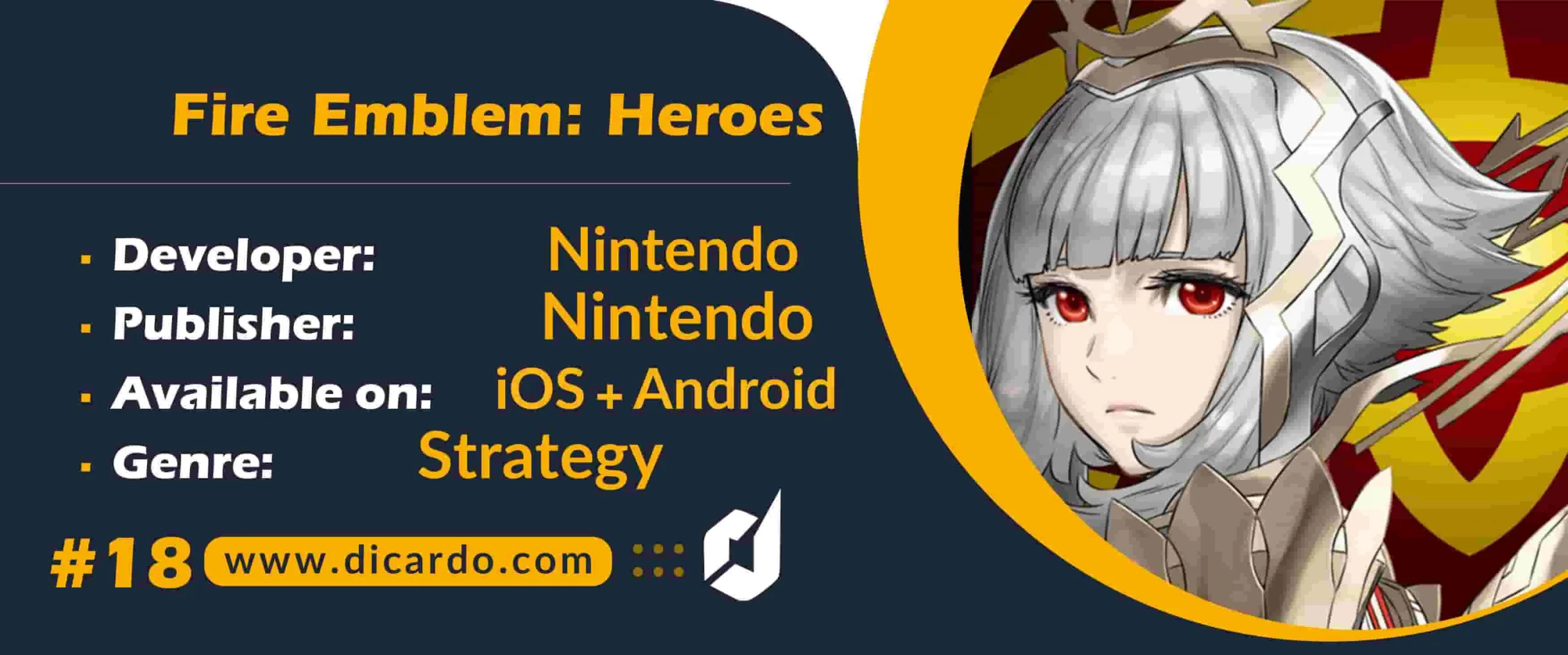 #18 فایر امبلم هیروز Fire Emblem: Heroes از بهترین بازیهای ژاپنی نینتندو