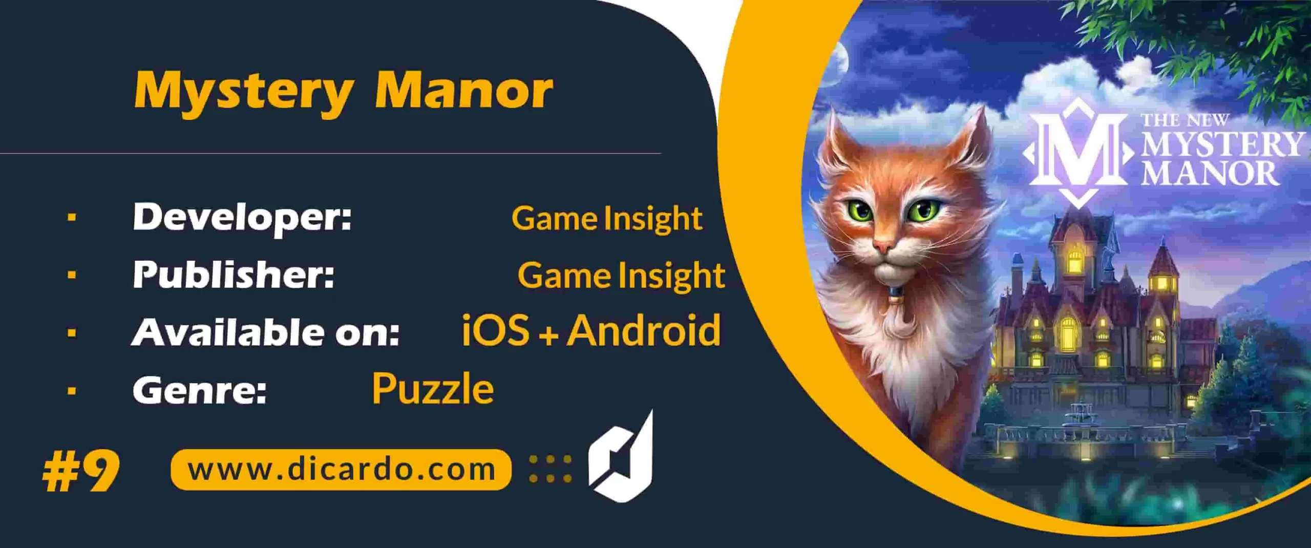 #9 میستری مانور Mystery Manor از بهترین بازیهای پلیسی اشیاء مخفی
