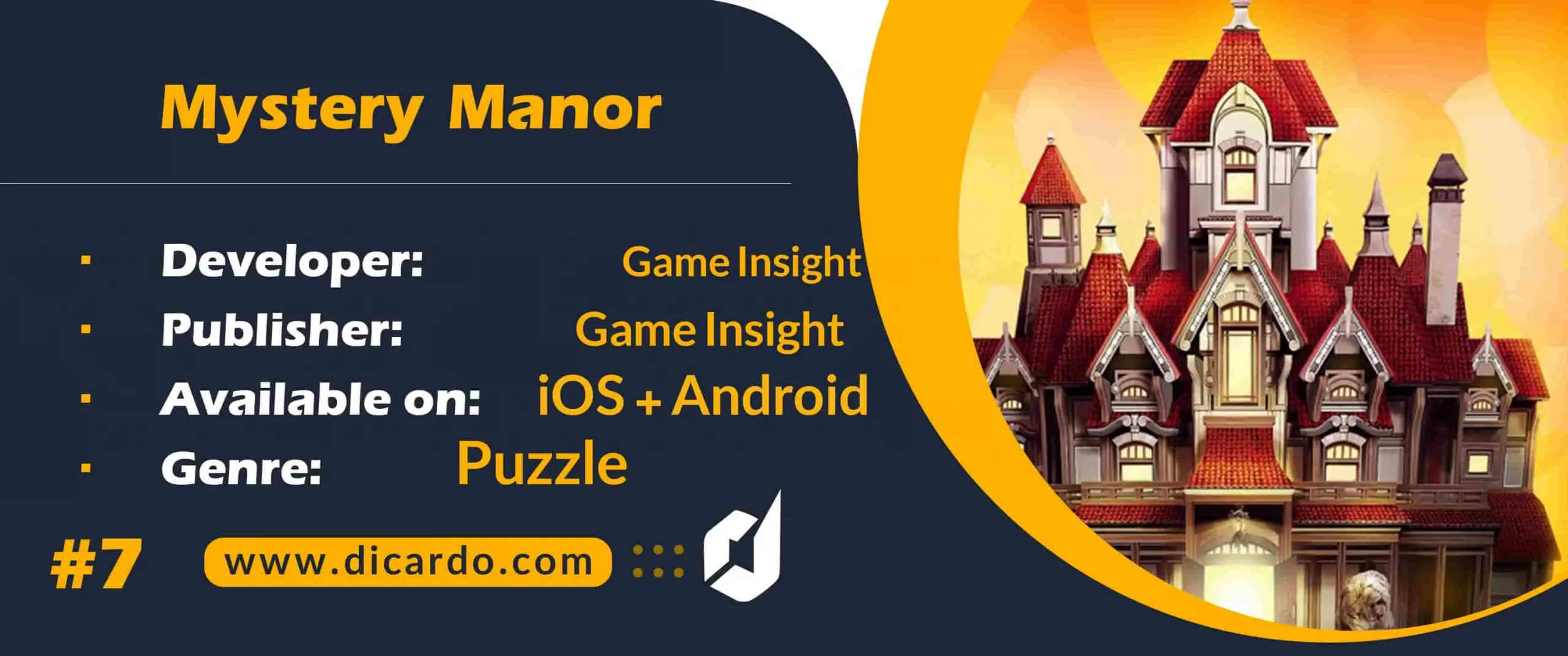 #7 میستری مانور Mystery Manor از بهترین بازیهای شی پنهان با قابلیت کسب درامد
