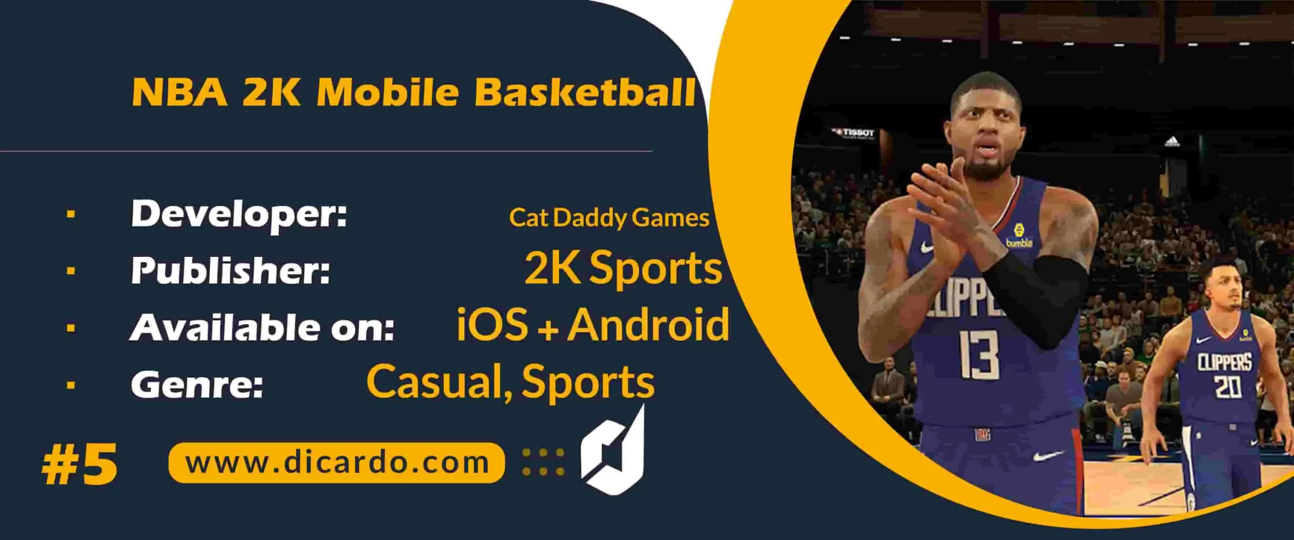 #5 ان بی ای 2 کا موبایل بسکتبال NBA 2K Mobile Basketball