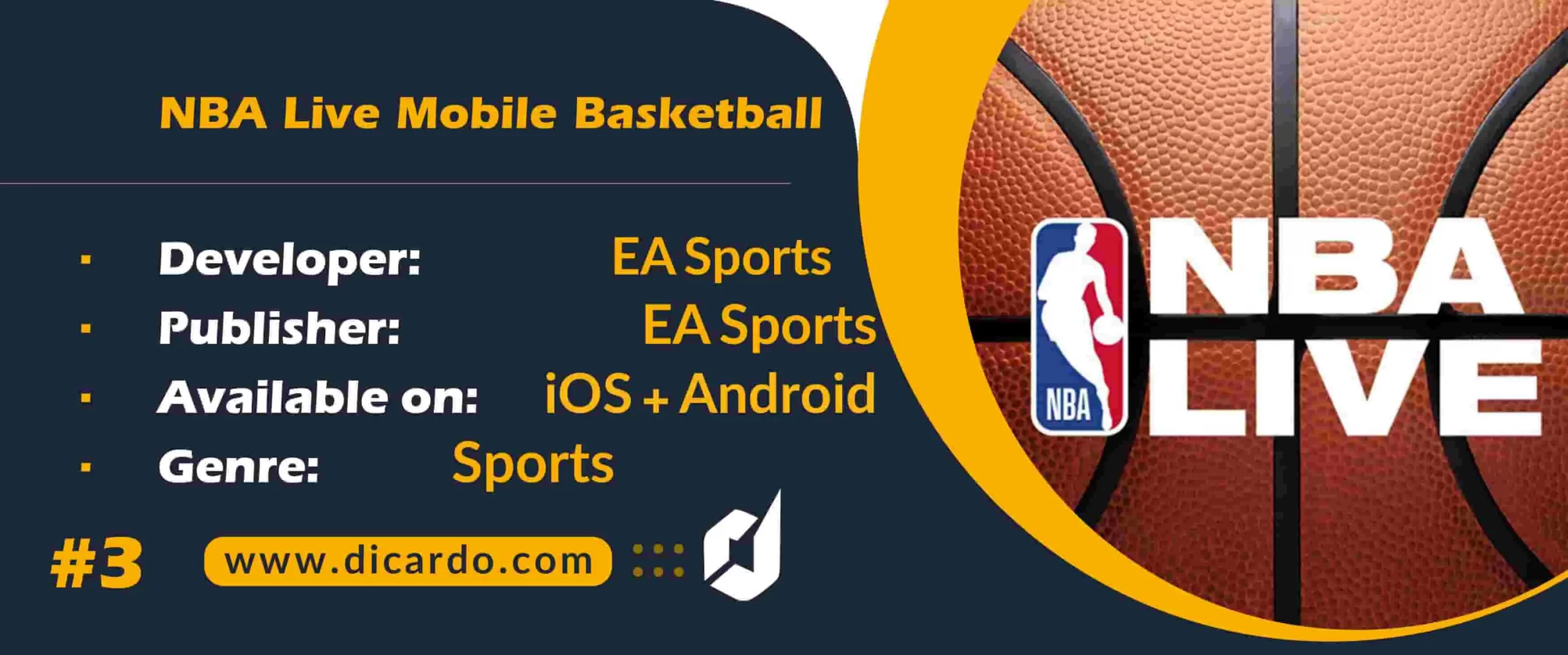 #3 ان بی ای لایو موبایل بسکتبال NBA Live Mobile Basketball