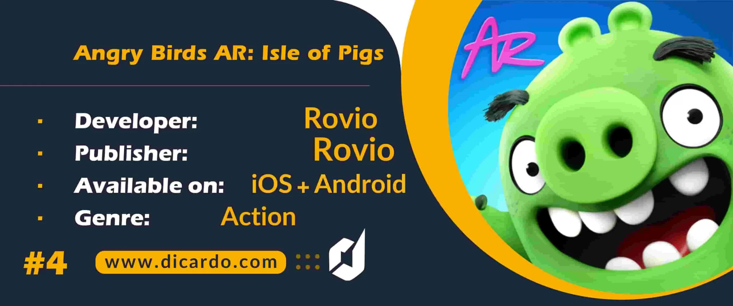 #4 انگری بردز ای آر آیل آف پیگز Angry Birds AR: Isle of Pigs