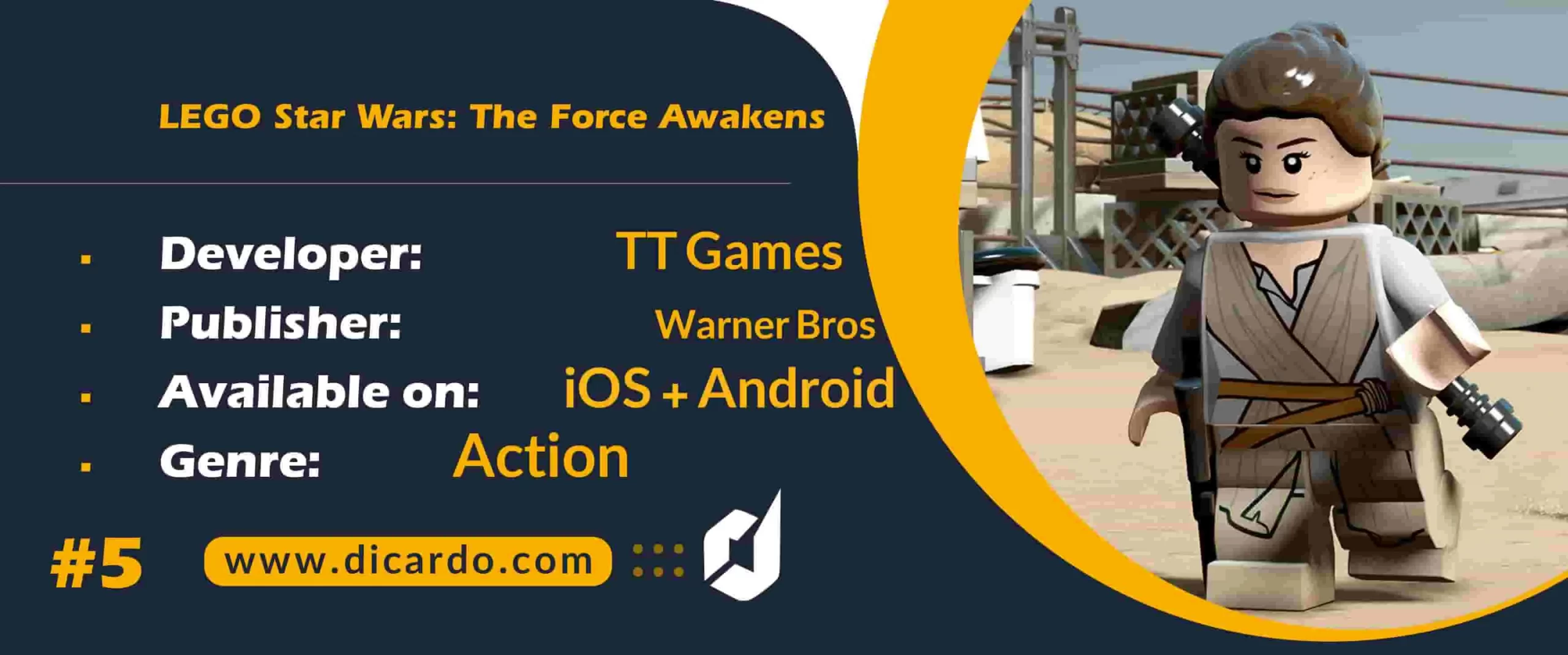 #5 لگو استار وارز: د فورس اویکنز LEGO Star Wars: The Force Awakens آخرین مورد از بهترین بازیهای جنگ ستارگان iOS