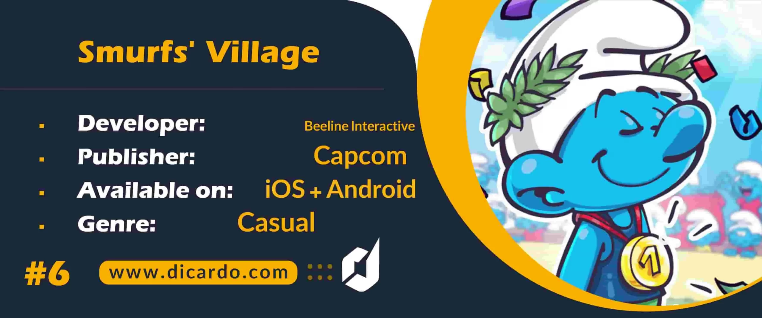 #6 اسمورفز ویلیج Smurfs’ Village از بهترین بازیهای مزرعه داری برای iOS