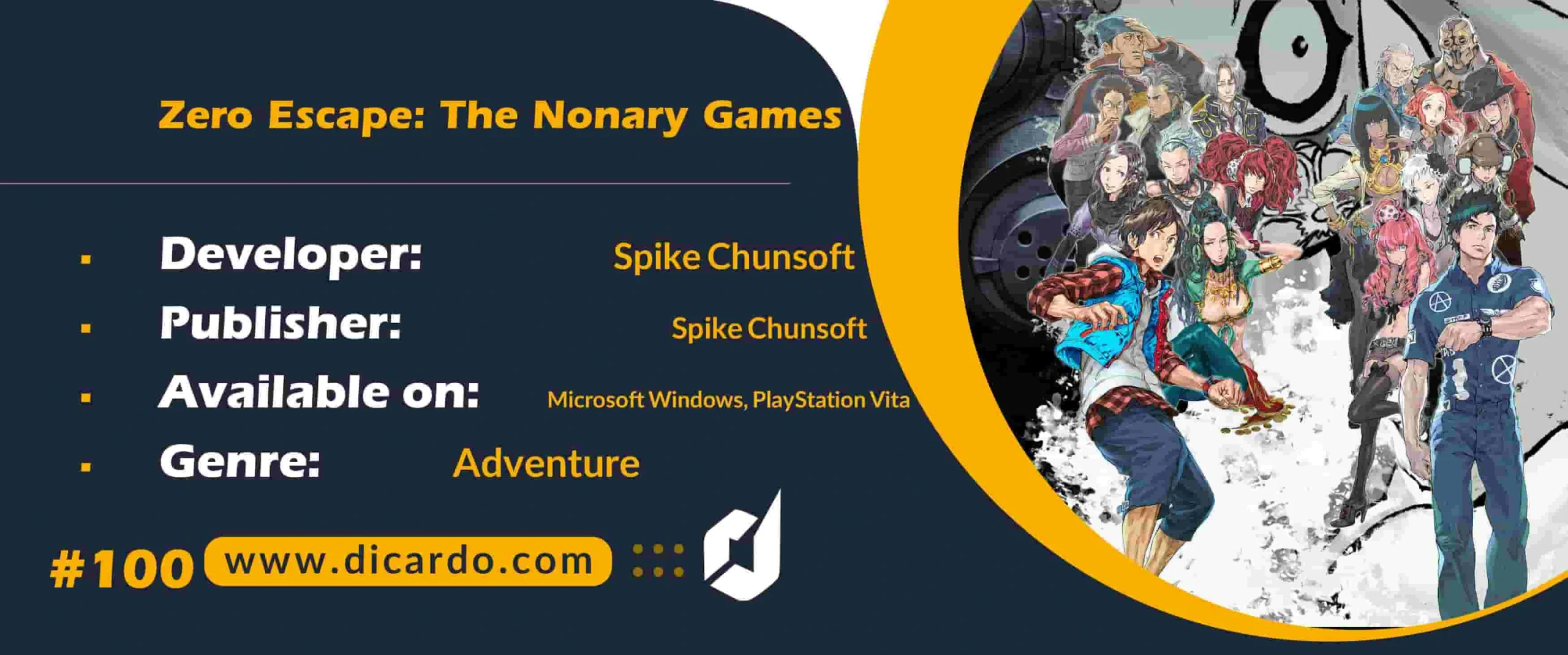 #100 زیرو اسکاپ د نانری گیمز Zero Escape: The Nonary Games آخرین مورد از برترین بازیهای کامپیوتری