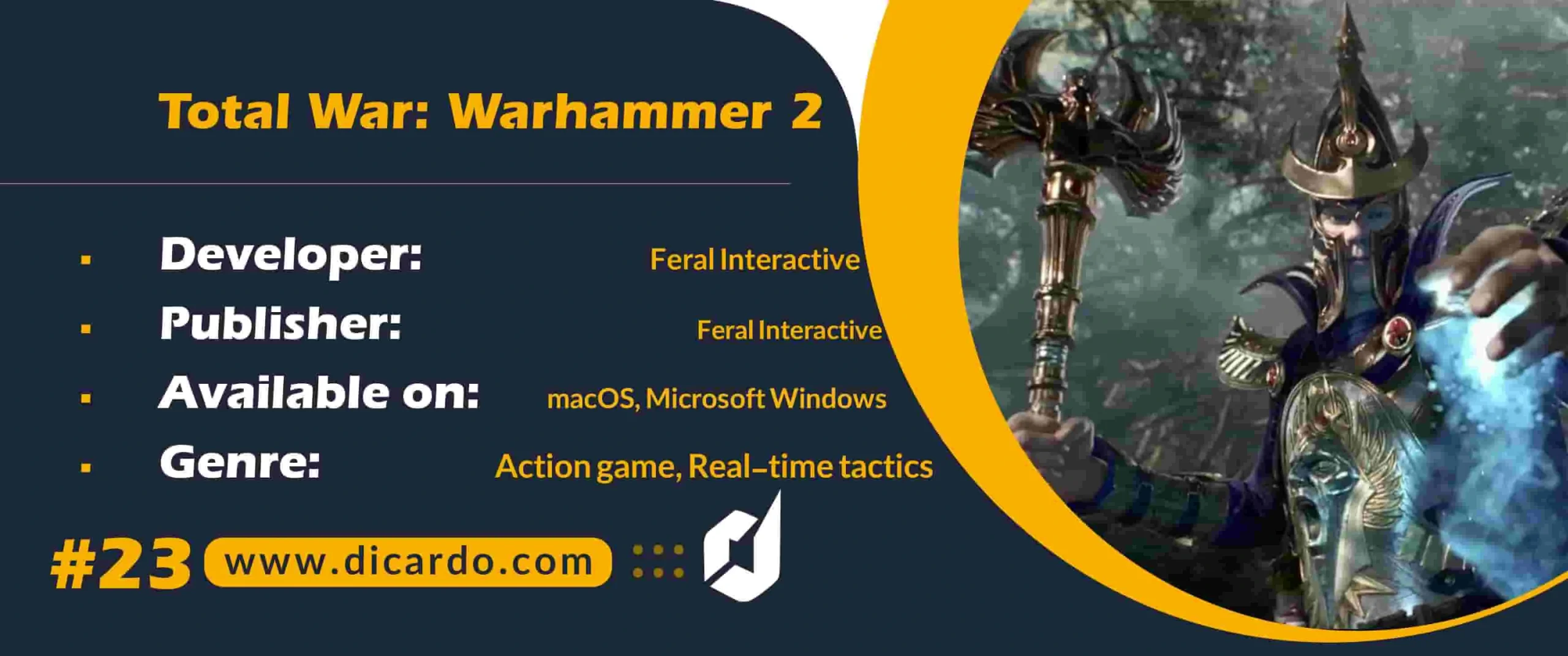 #23 توتال وارهیمر 2 Total War: Warhammer 2 از برترین بازیهای کامپیوتری منتشر شده توسط سگا