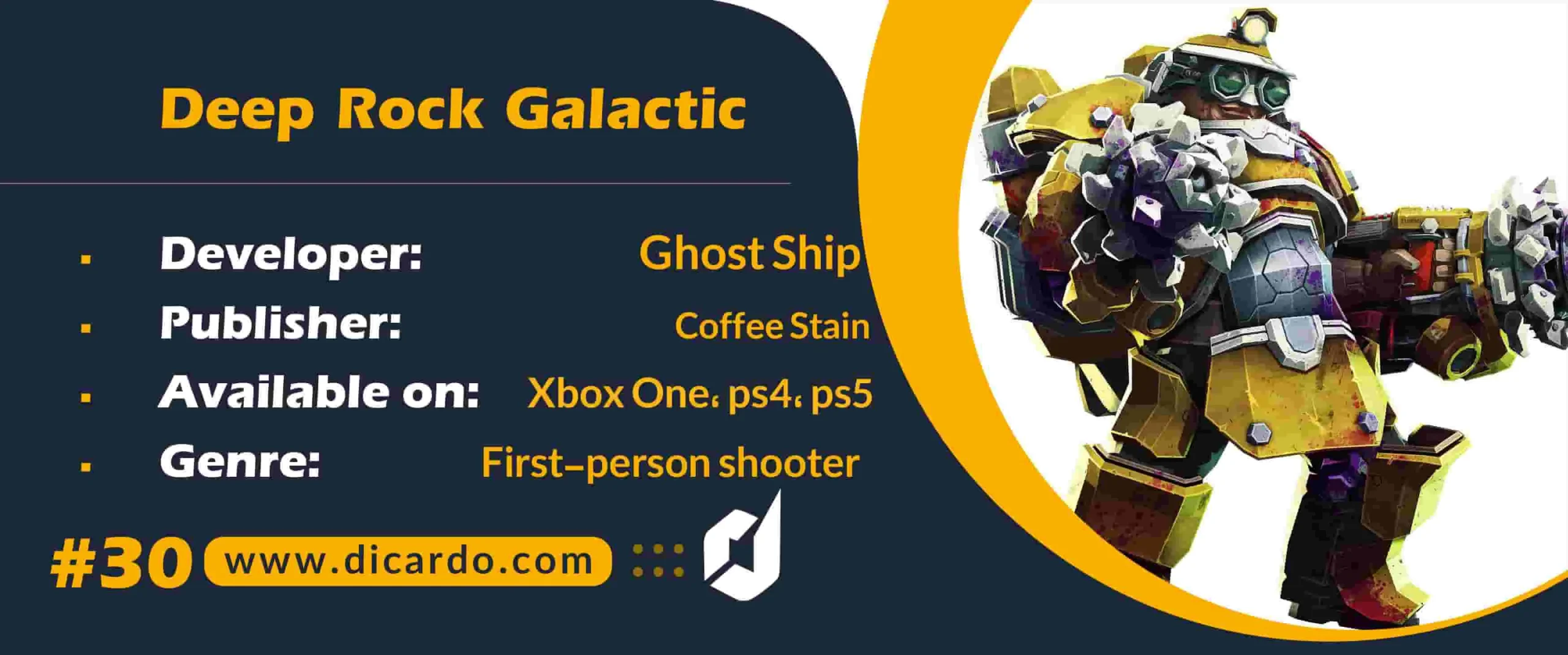 #30 دیپ راک گالکتیک Deep Rock Galactic از برترین بازیهای کامپیوتری در ژانر تیراندازی اول شخص