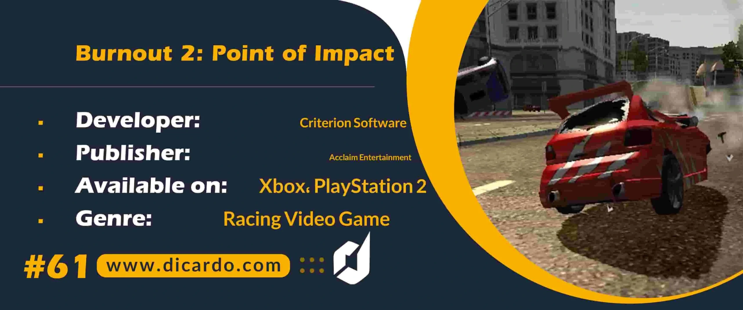 #61 بورن اوت 2 پوینت آو ایمپکت Burnout 2: Point of Impact از بهترین بازیهای ایکس باکس مسابقه ای