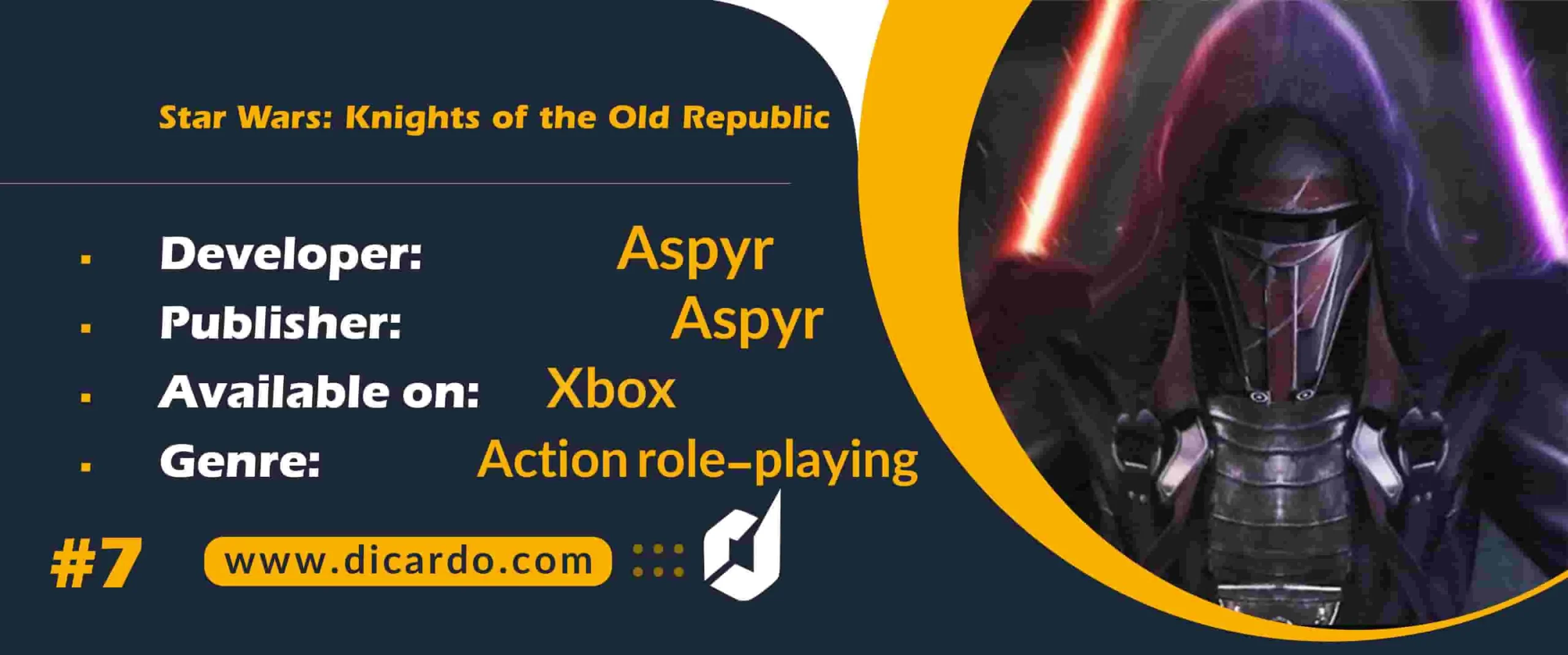 #7 استار وارز نایتز آو د اولد ریپابلیک Star Wars: Knights of the Old Republic