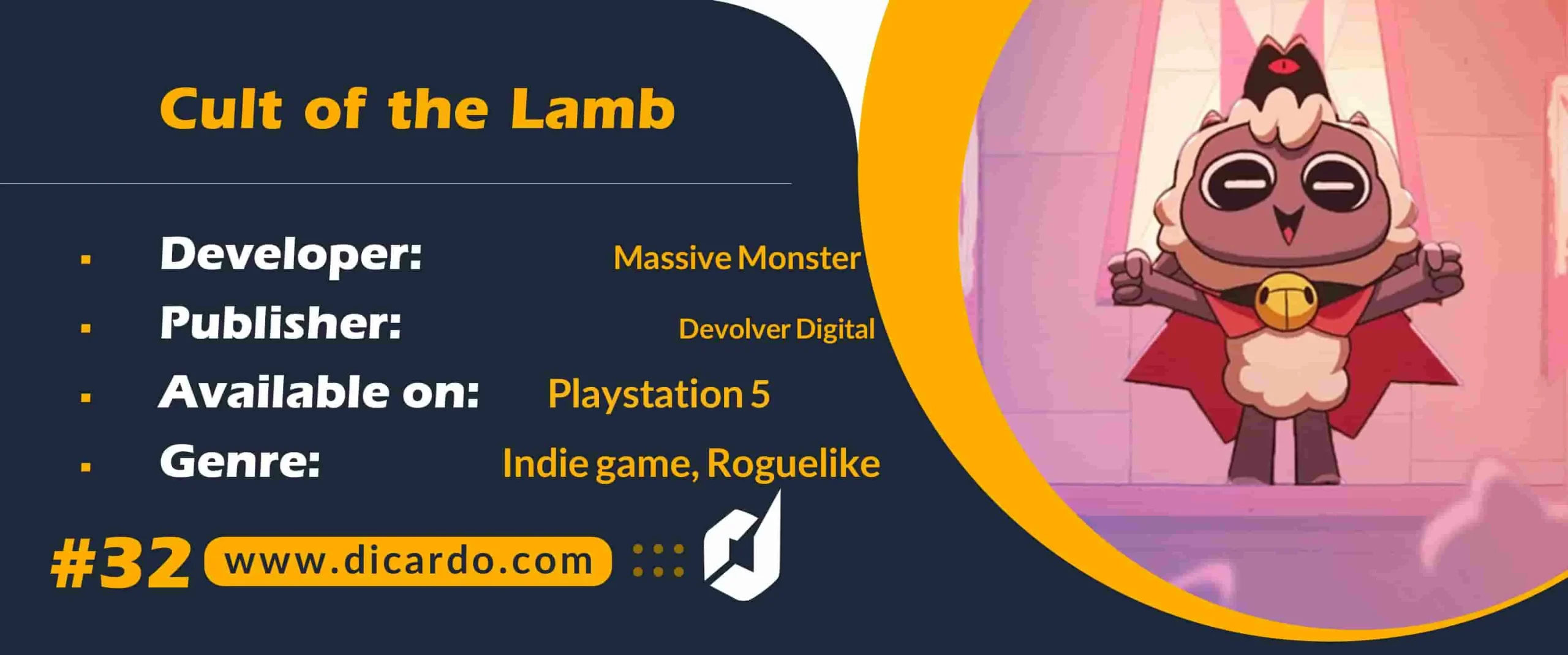 #32 کولت آف د لامب Cult of the Lamb از بهترین بازیهای PS5 با جنگ های صلیبی