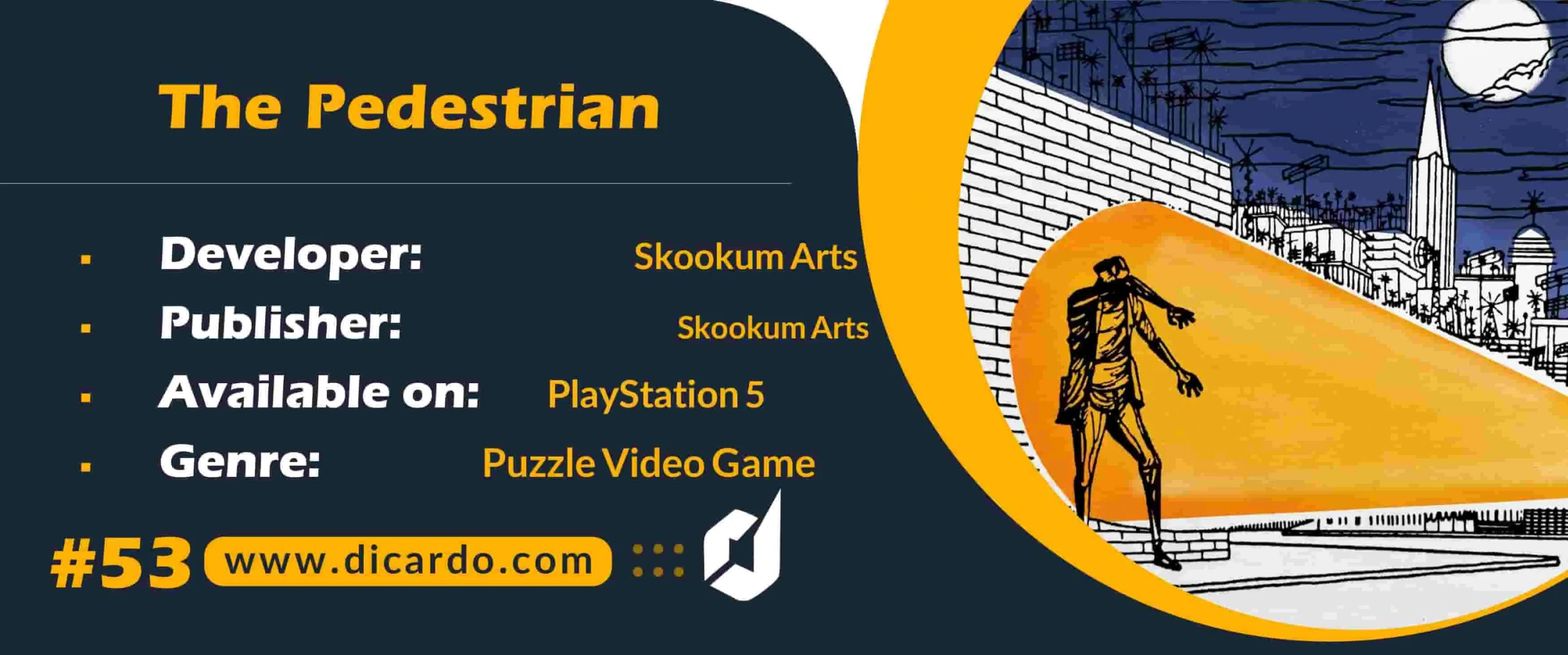 #53 د پدسترین The Pedestrian از بهترین بازیهای پلی استیشن 5 در سبک پلت فرم پازل