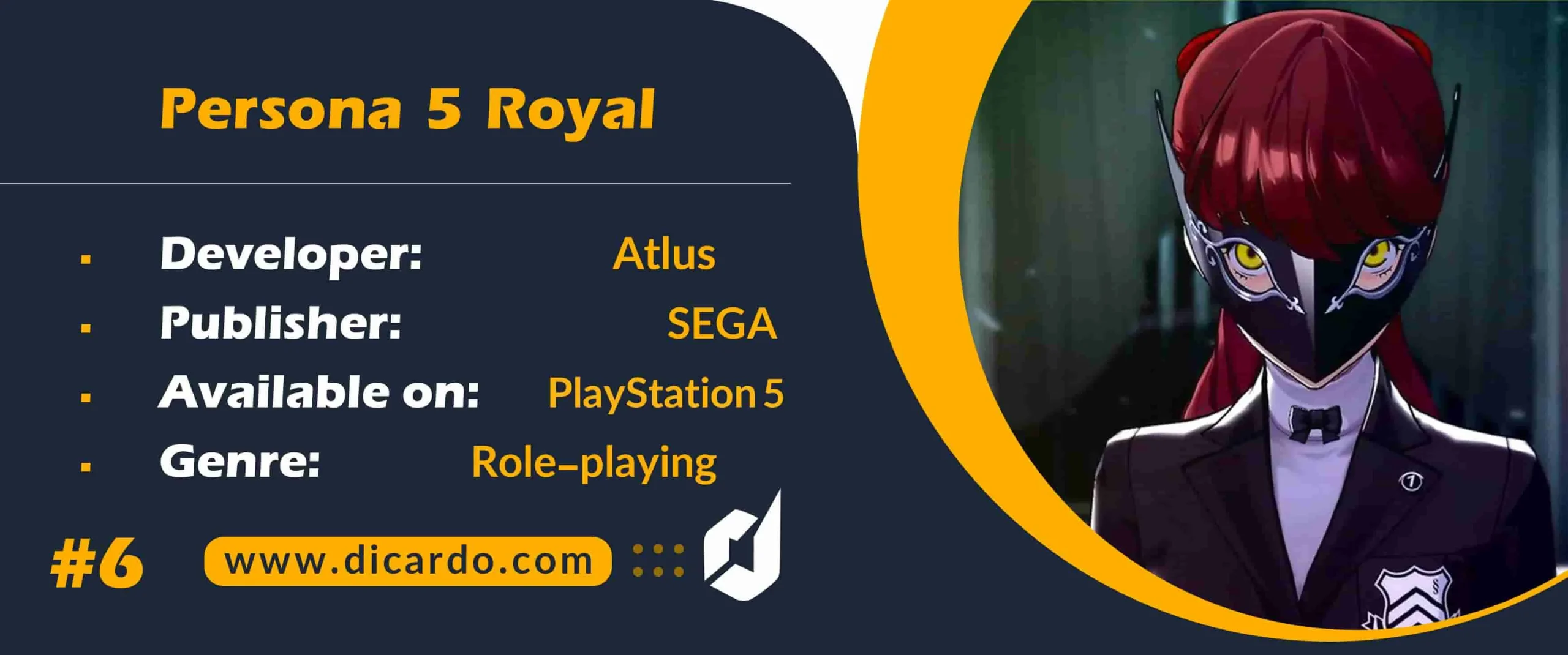 #6 پرسونا 5 رویال Persona 5 Royal از بهترین بازیهای PS5 در ژانر نقش آفرینی