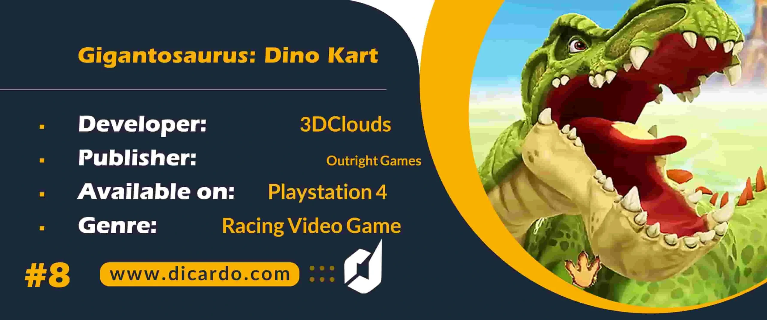 #8 جایگنتوساوروس دینو کارت Gigantosaurus: Dino Kart