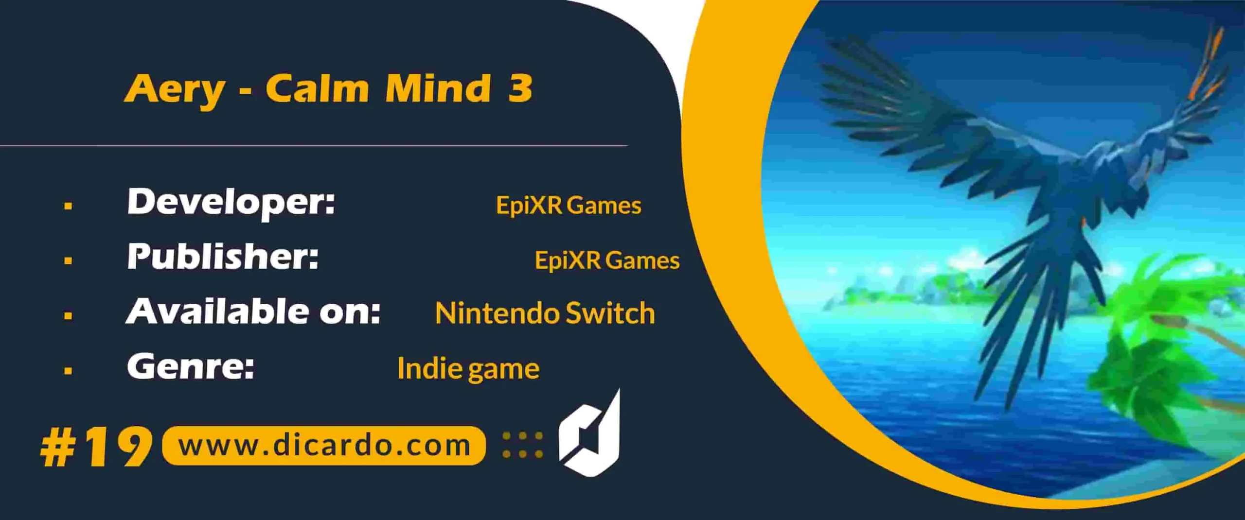 #19 اری کالم مایند 3 Aery - Calm Mind 3 از بازیهای نینتندو سوییچ سال 2023تعاملی
