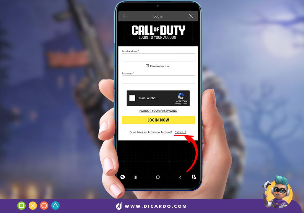 sign up در کالاف