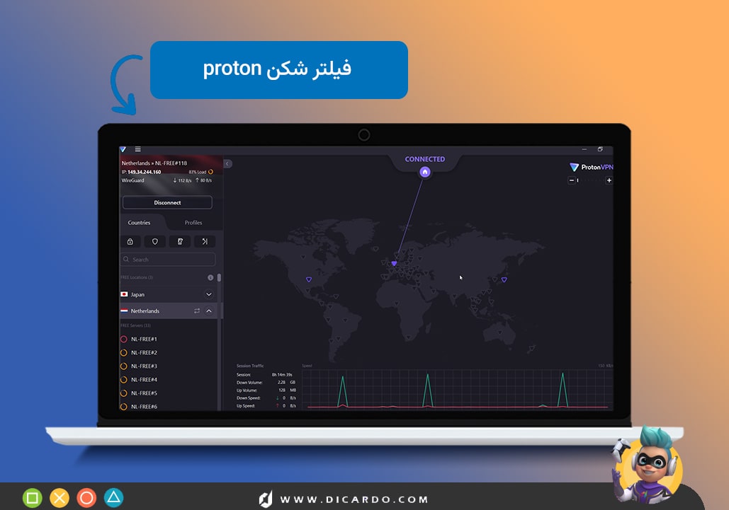 فیلتر شکن برای کلش اف کلنز اندروید – ProtonVPN