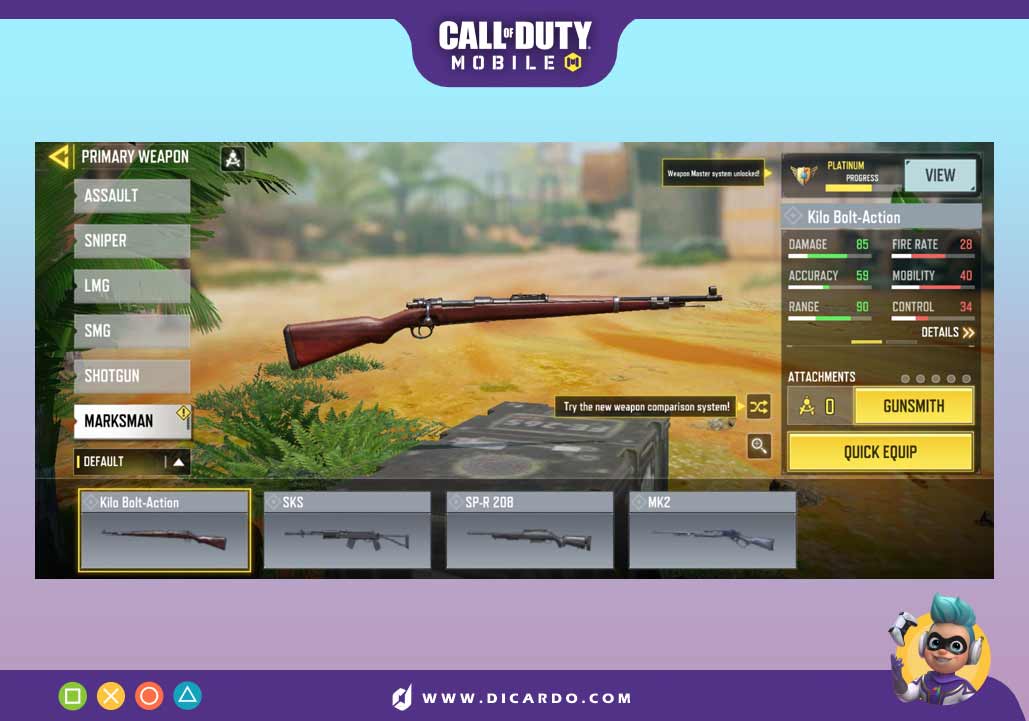 تفنگ Kilo Bolt-Action