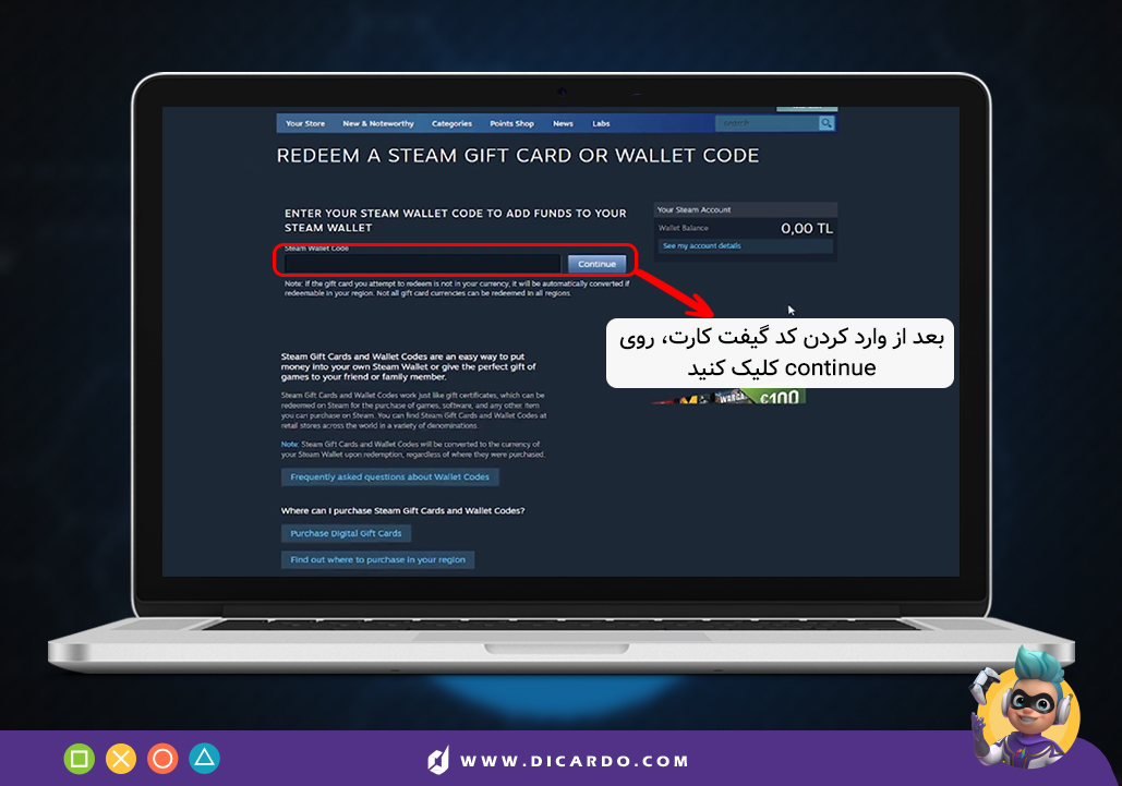 شارژ کردن اکانت استیم 