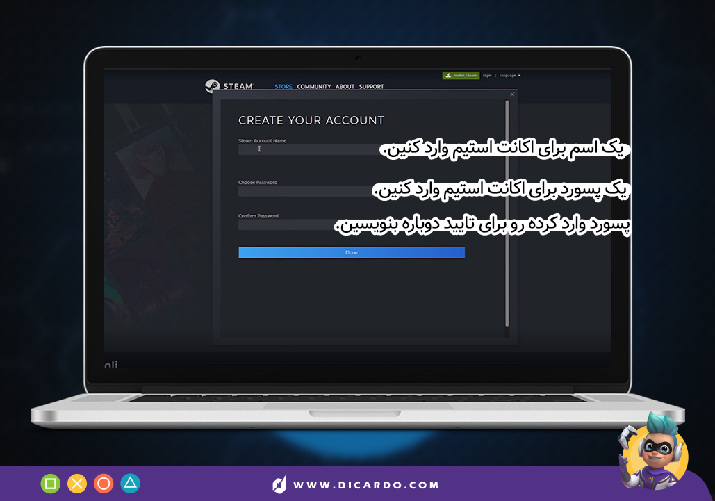 ساختن اکانت استیم ریجن ترکیه