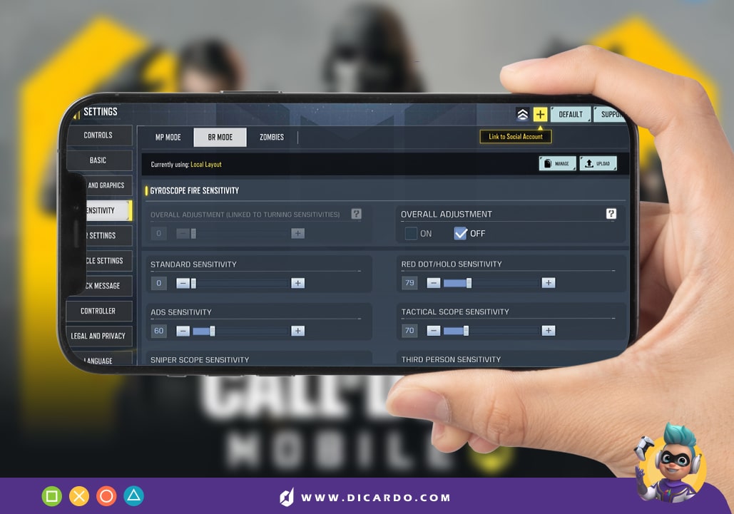 بهترین تنظیمات سنس ژیروسکوپ کالاف دیوتی موبایل (وقتی ژیروسکوپ روی WHILE ADS)