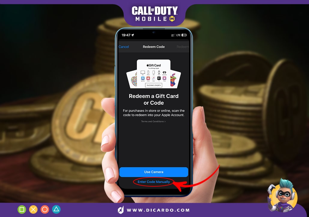 از پایین صفحه گزینه‌ی Enter code manually رو انتخاب کنین. 