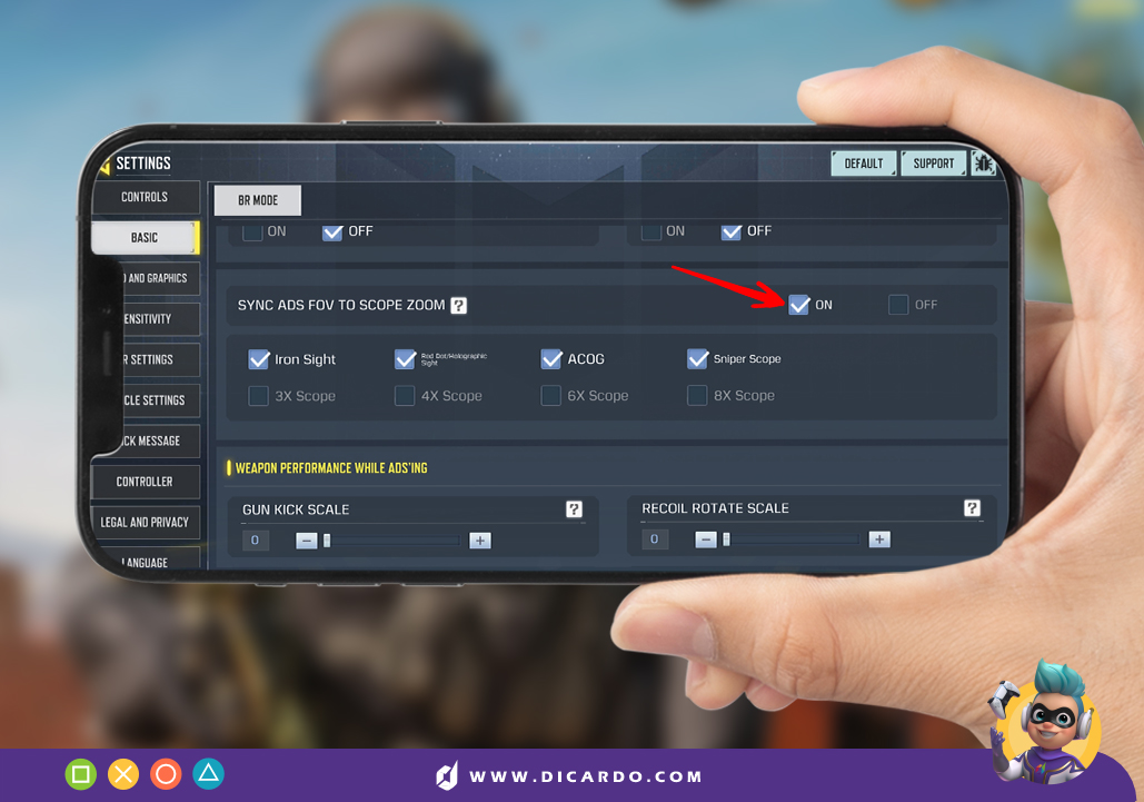 روشن کردن SYNC ADS