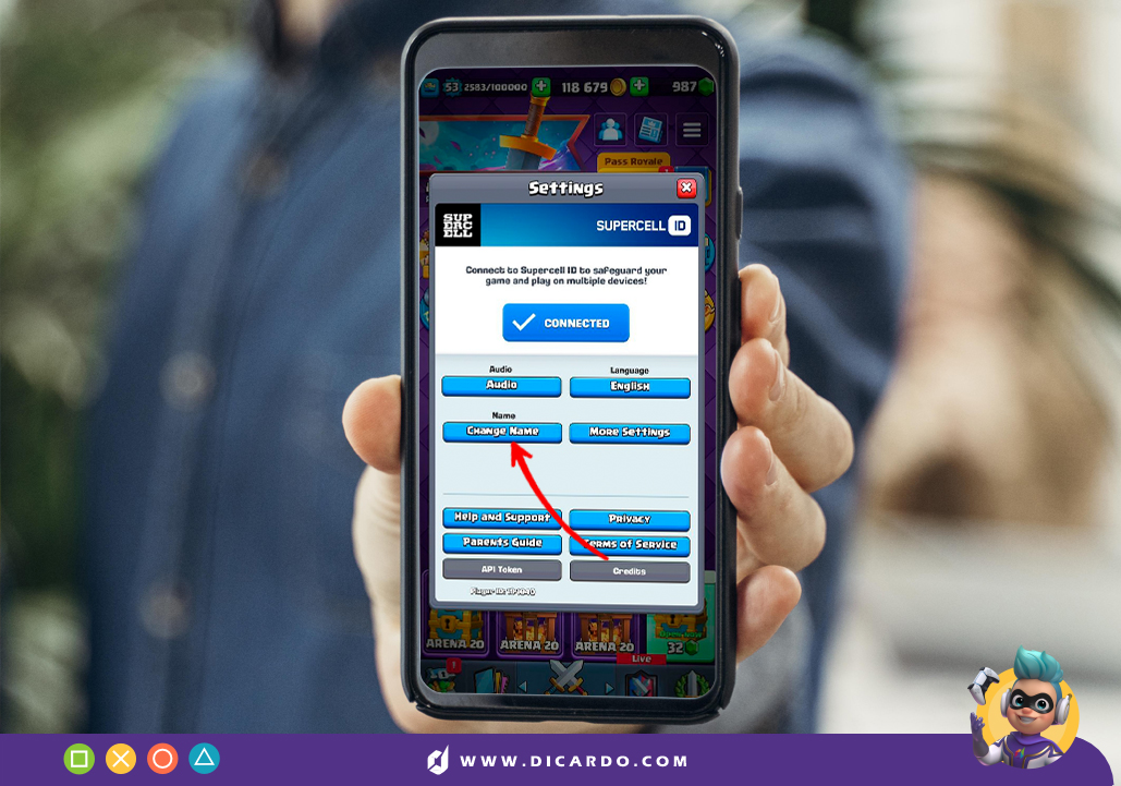 تغییر اسم کلش رویال