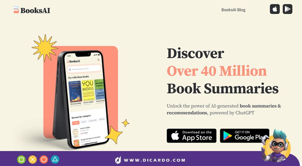 هوش مصنوعی BooksAI برای خلاصه کردن متن