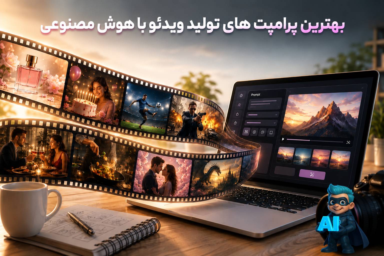 10 پرامپت ویدیو هوش مصنوعی + نمونه (تست شده و تضمینی!)