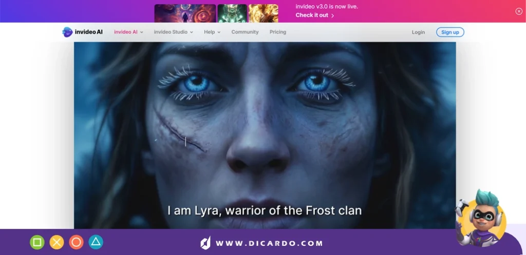 هوش مصنوعی InVideo برای تبدیل متن به ویدئو
