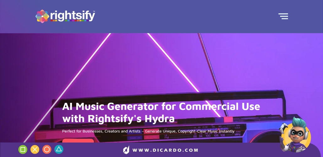 هوش مصنوعی rightsify برای تولید موزیک