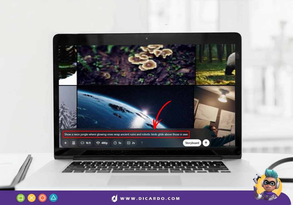 هوش مصنوعی sora (سورا) منتشر شد! - هرچیزی که باید در مورد کار با سورا بدونید! 16 یک متن توصیفی در هوش مصنوعی Sora وارد کنین