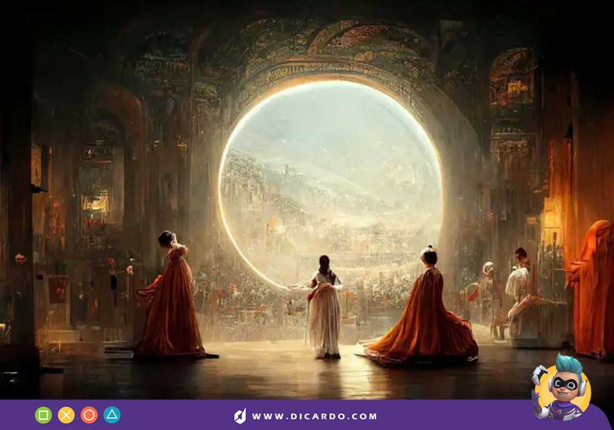 مقایسه میدجرنی و گروک: کدوم غول تصویرساز هوش مصنوعی برای شما مناسبتره؟ 16 تصویر ساخته شده توسط میدجرنی درباره تعدادی خانم دریک سالن رویایی